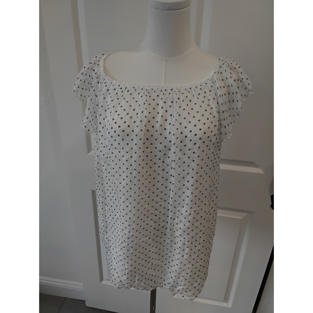 Luisa Ricci Polka Dot Sheer Blouse Top Made in Italy Size L